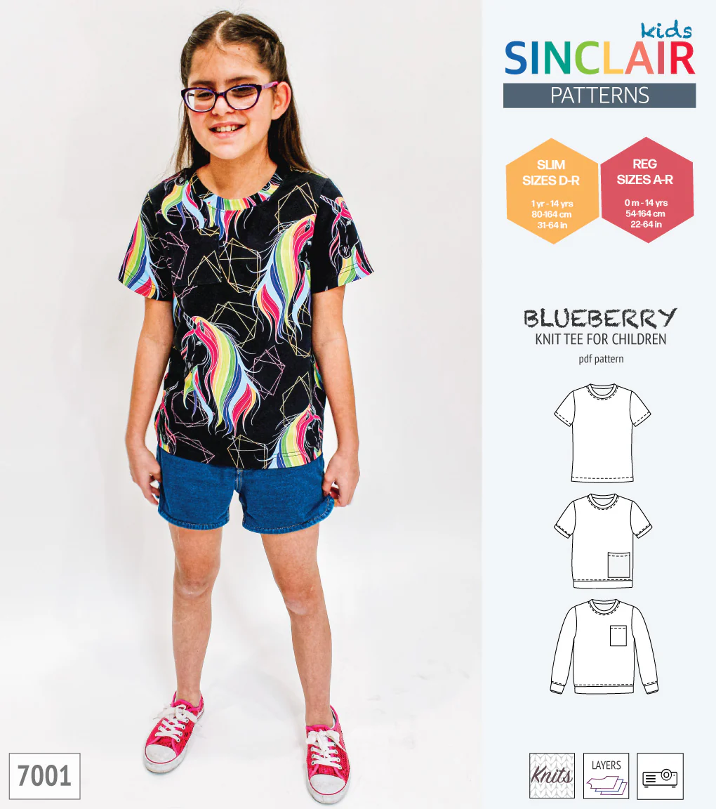Blueberry classic knit tee for children (PDF) - Image 59