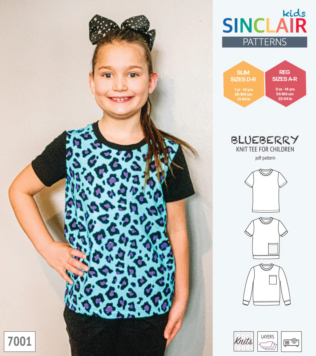 Blueberry classic knit tee for children (PDF) - Image 60