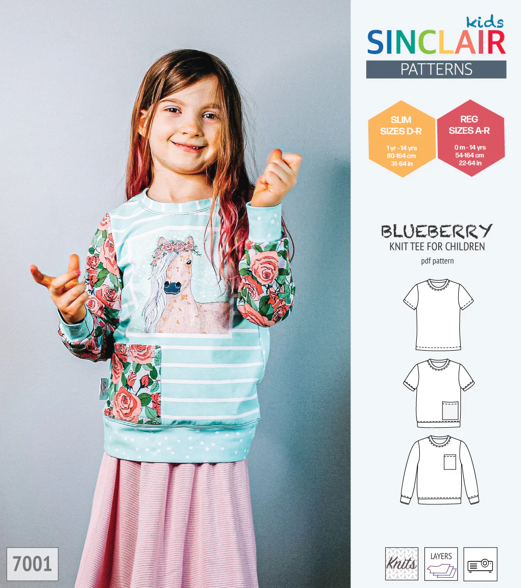 Blueberry classic knit tee for children (PDF) - Image 62