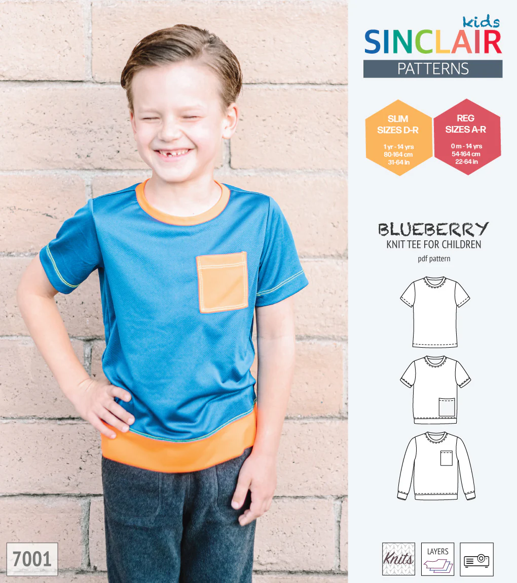 Blueberry classic knit tee for children (PDF) - Image 63