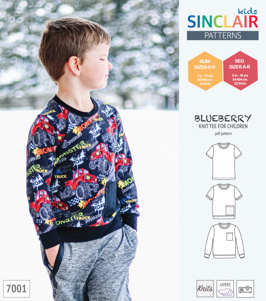 Blueberry classic knit tee for children (PDF) - Image 64