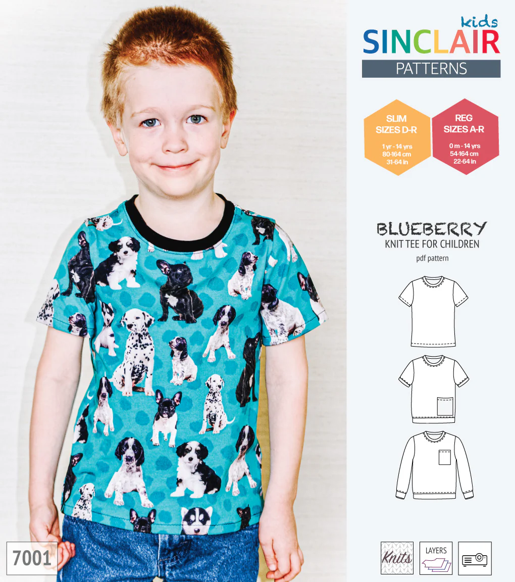 Blueberry classic knit tee for children (PDF) - Image 67