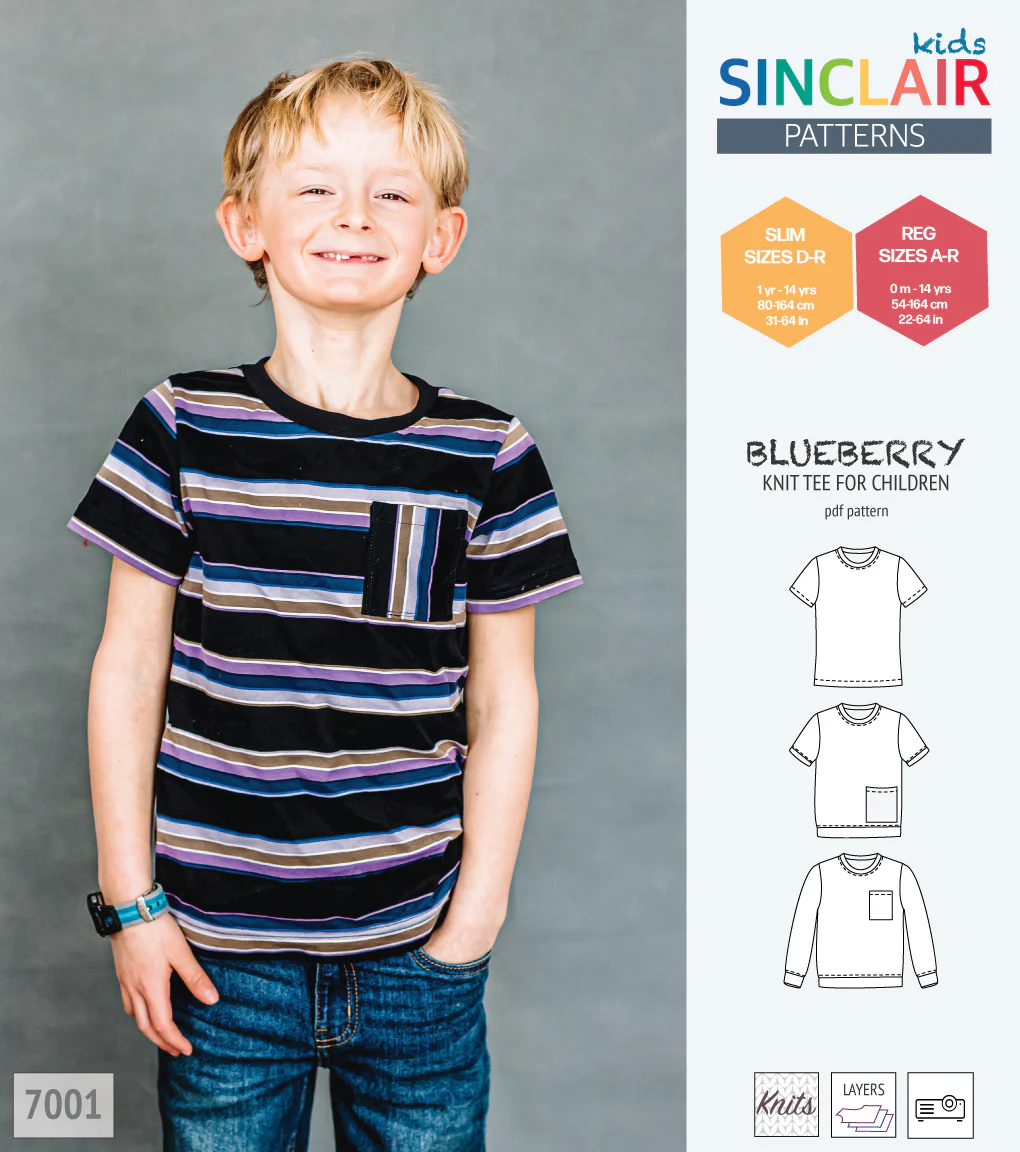 Blueberry classic knit tee for children (PDF) - Image 69