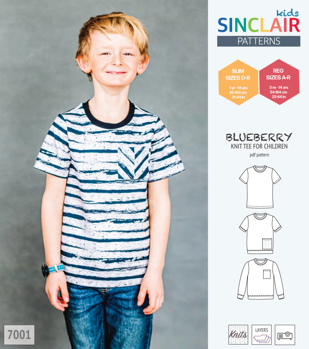 Blueberry classic knit tee for children (PDF) - Image 70