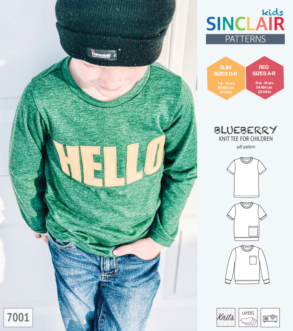 Blueberry classic knit tee for children (PDF) - Image 72