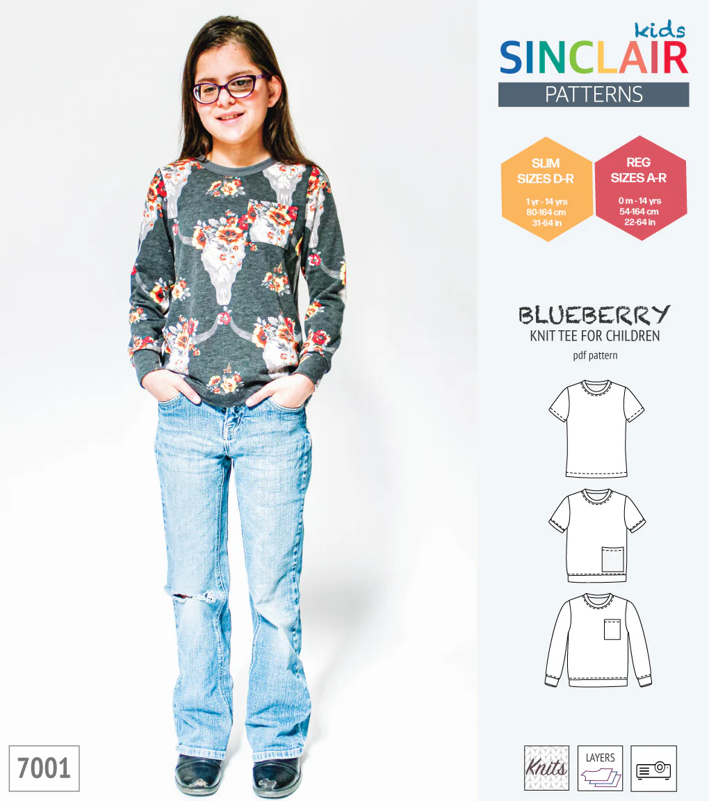 Blueberry classic knit tee for children (PDF) - Image 74