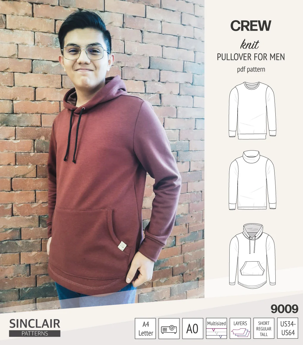 Crew pullover for men (PDF) - Image 18