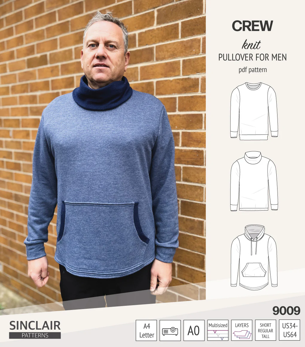 Crew pullover for men (PDF) - Image 25