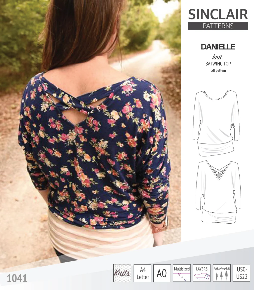 Danielle relaxed fit batwing knit top (PDF) - Image 18