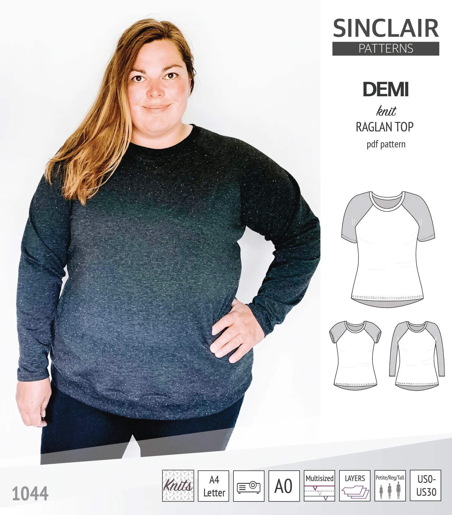 Demi classic raglan knit top (PDF) - Image 25