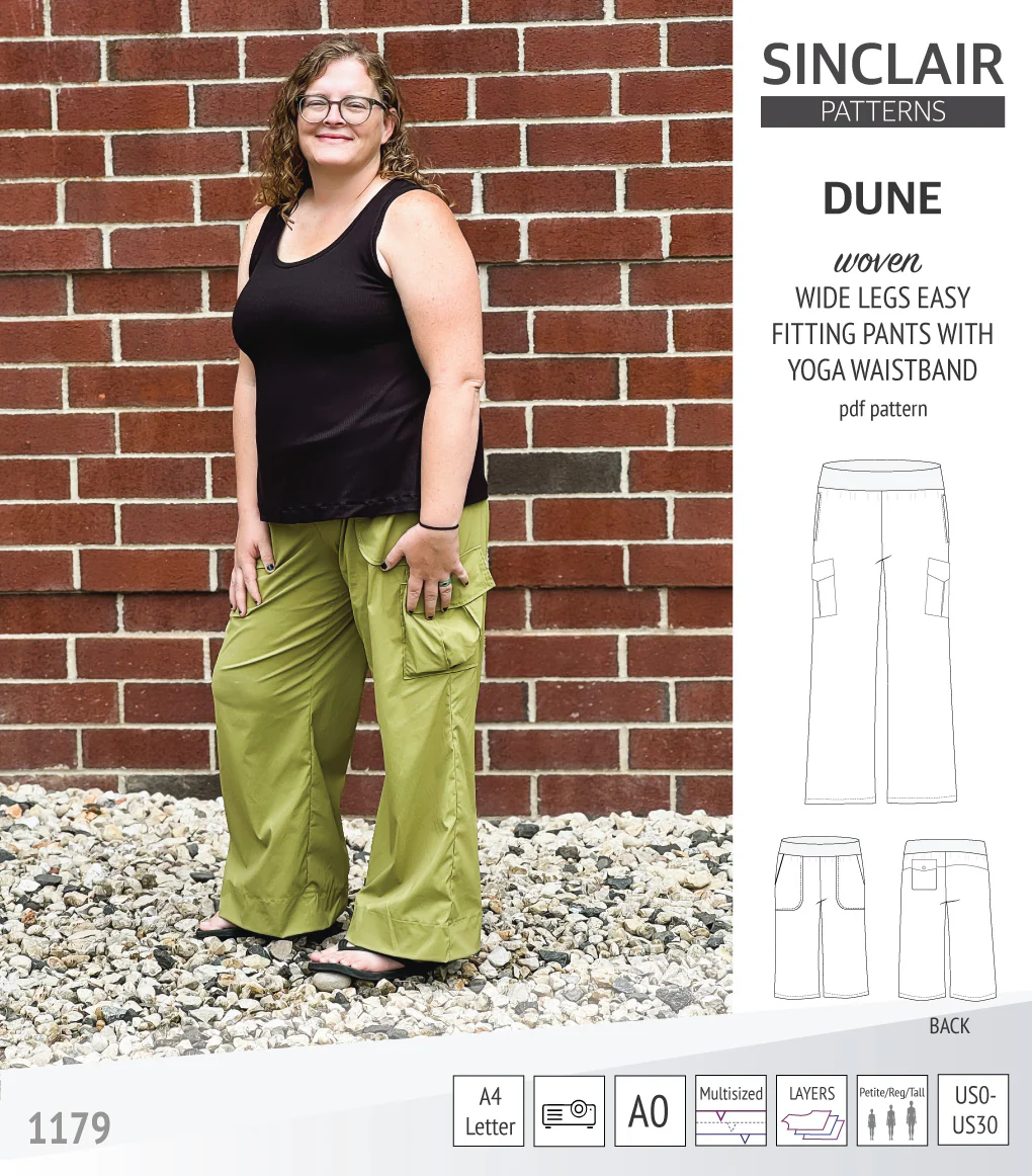 Dune wide leg woven pants with yoga waistband (PDF) - Image 19