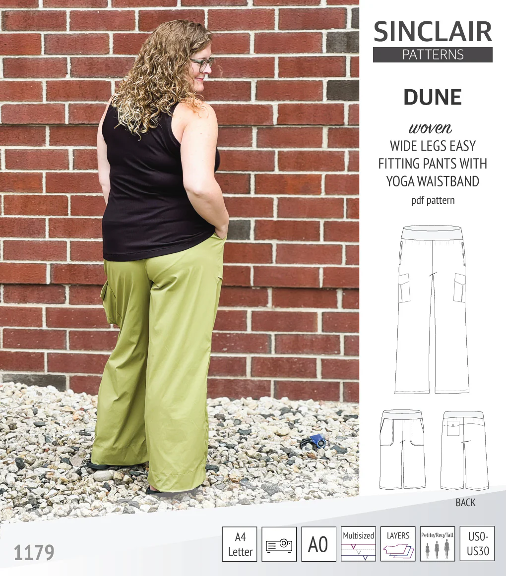 Dune wide leg woven pants with yoga waistband (PDF) - Image 20