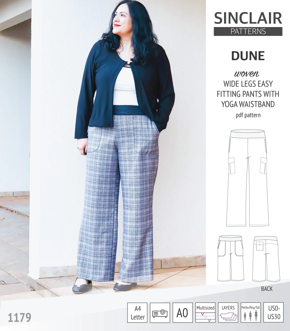 Dune wide leg woven pants with yoga waistband (PDF) - Image 28