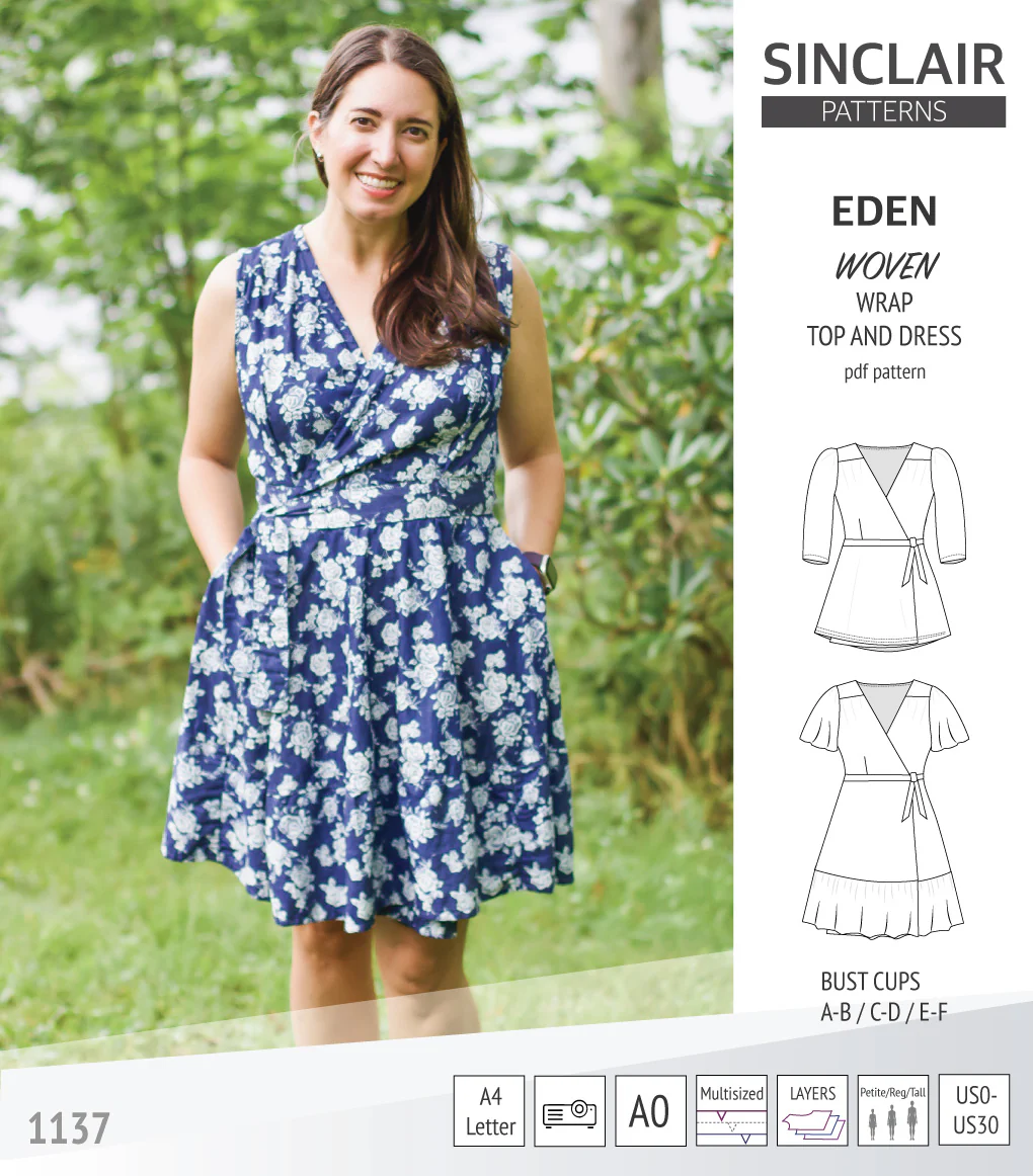 Eden true wrap dress and top for woven fabrics (PDF) - Image 11