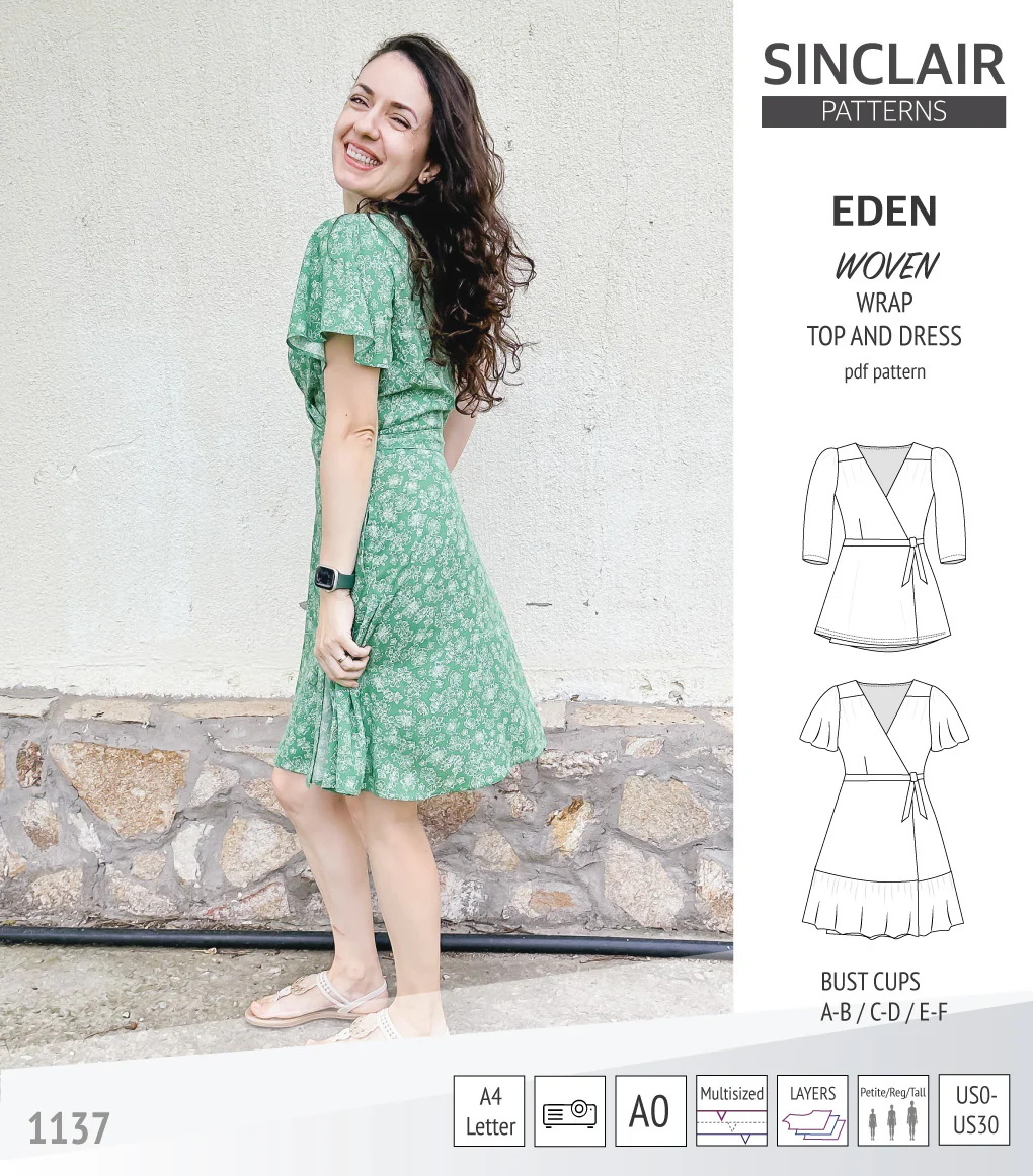 Eden true wrap dress and top for woven fabrics (PDF) - Image 12