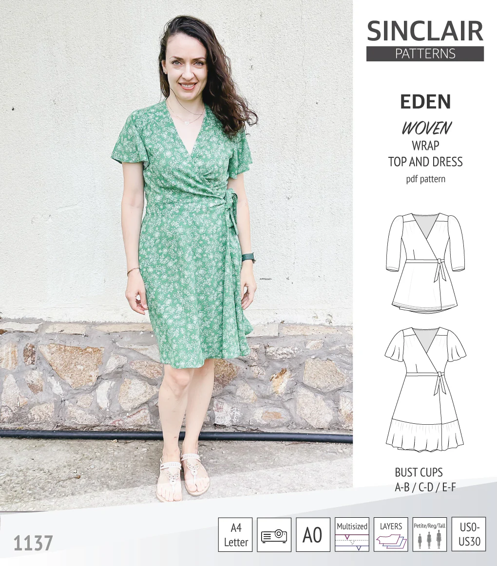 Eden true wrap dress and top for woven fabrics (PDF) - Image 13