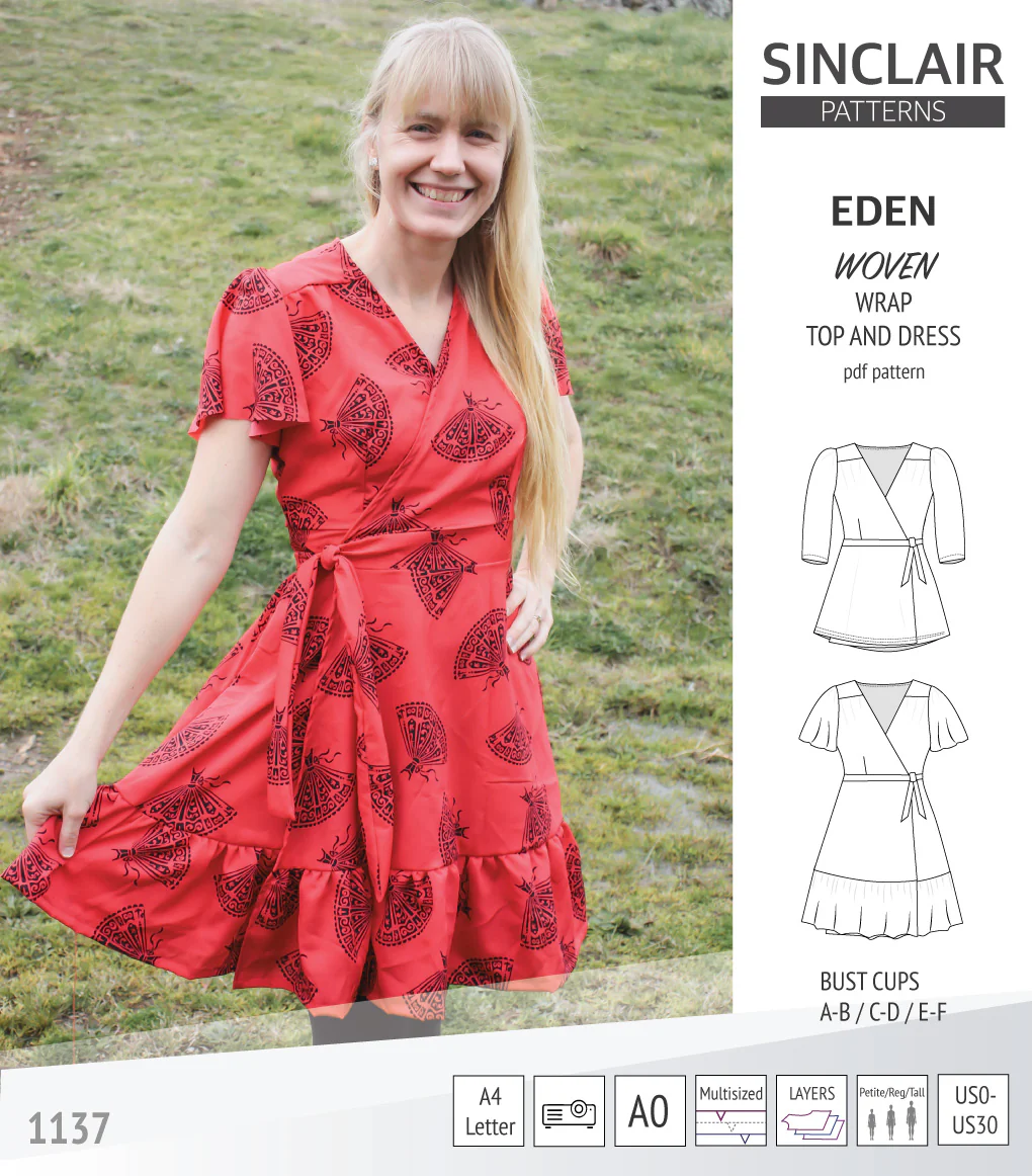 Eden true wrap dress and top for woven fabrics (PDF) - Image 16