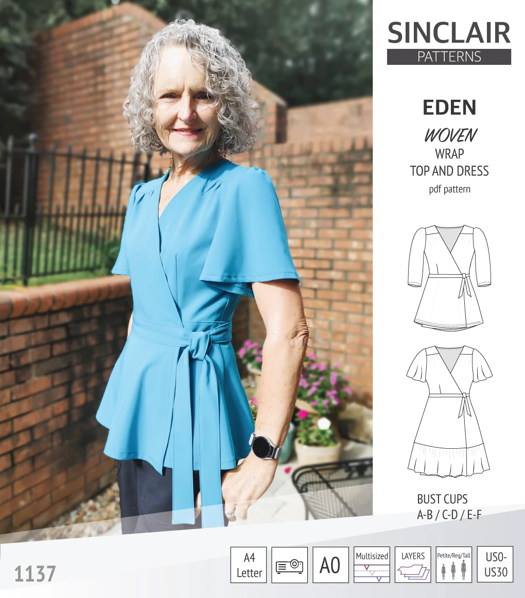 Eden true wrap dress and top for woven fabrics (PDF) - Image 22