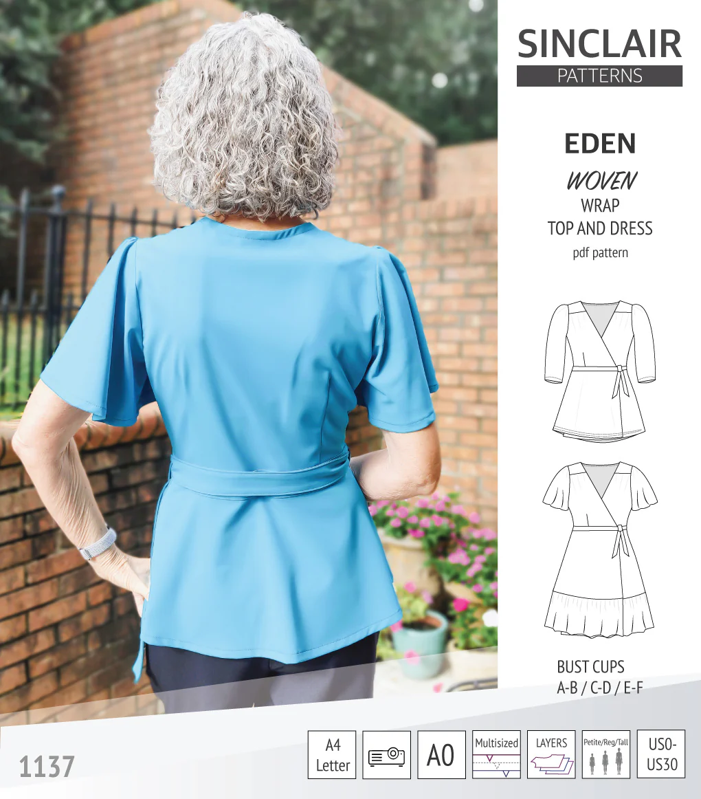 Eden true wrap dress and top for woven fabrics (PDF) - Image 23