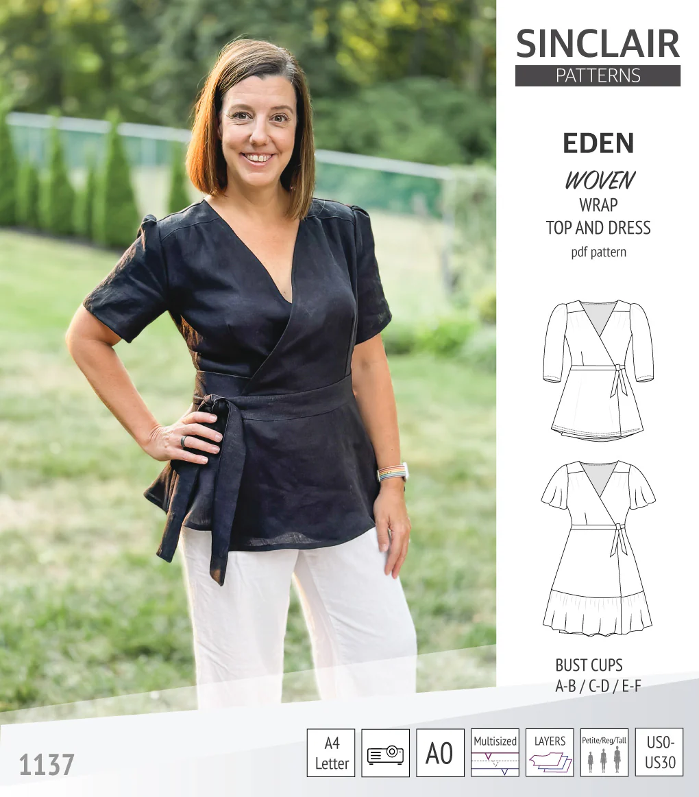 Eden true wrap dress and top for woven fabrics (PDF) - Image 24