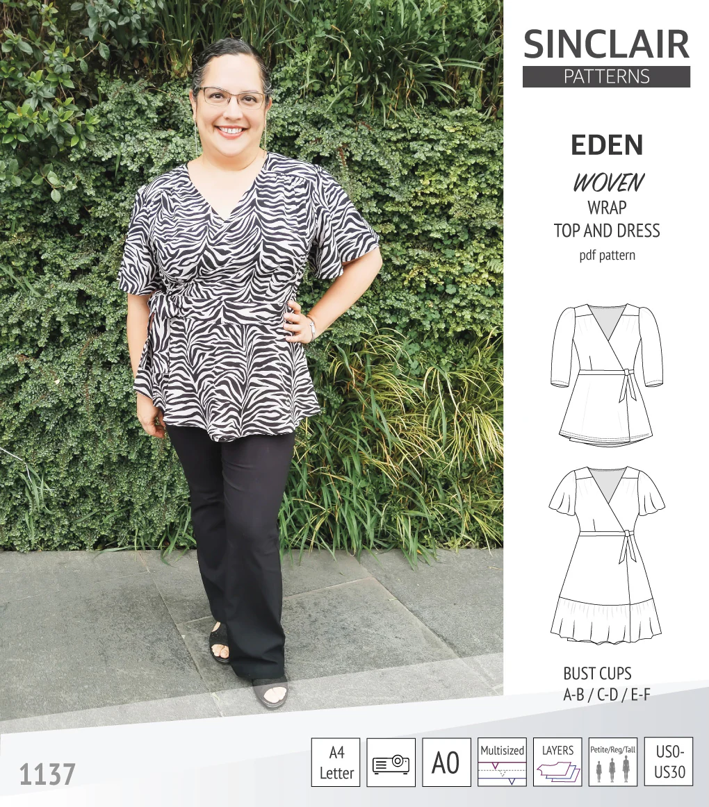 Eden true wrap dress and top for woven fabrics (PDF) - Image 27