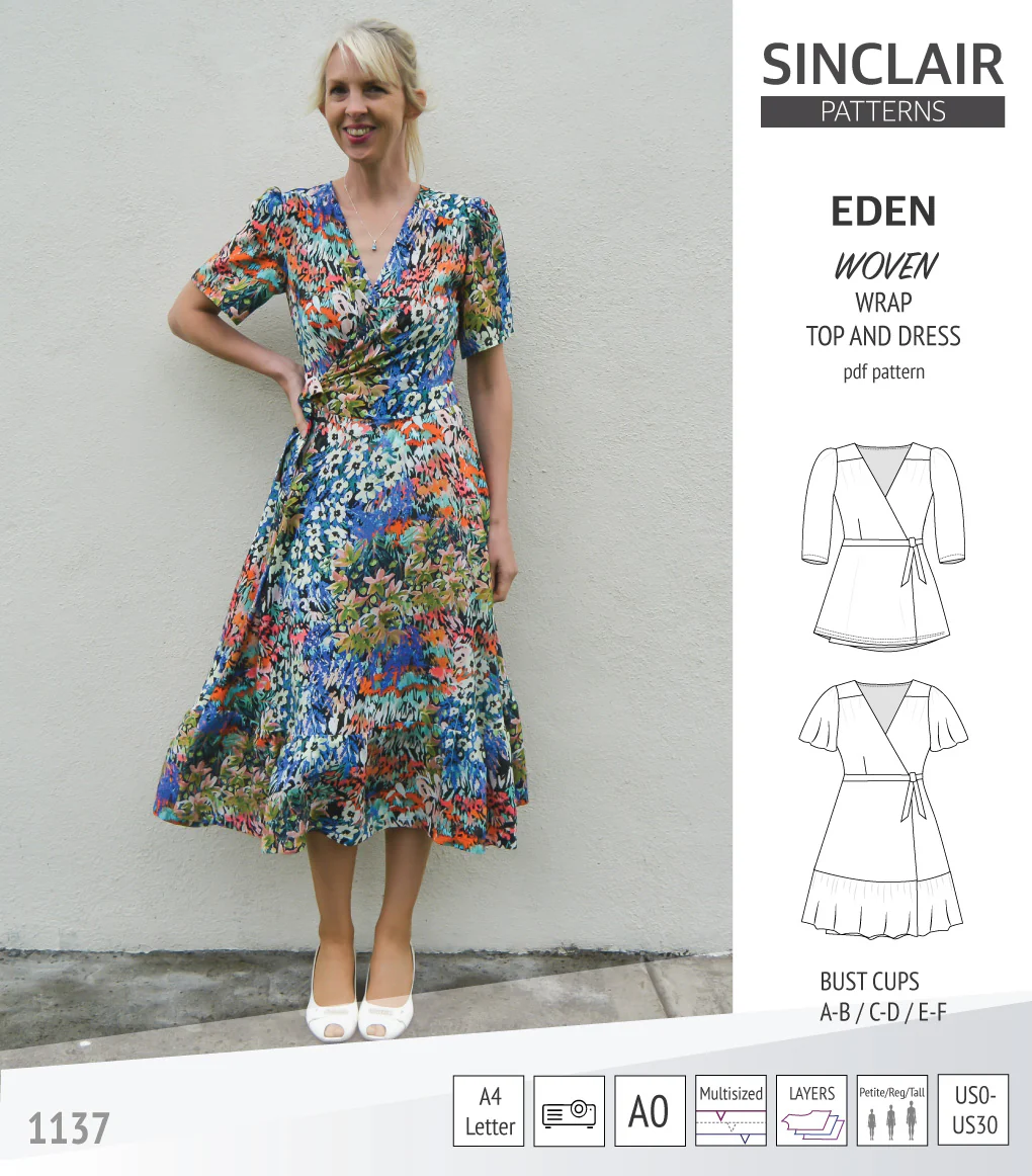 Eden true wrap dress and top for woven fabrics (PDF) - Image 5