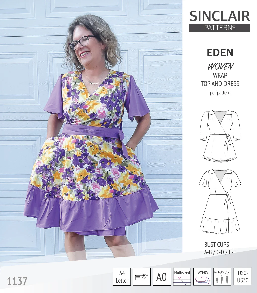 Eden true wrap dress and top for woven fabrics (PDF) - Image 54