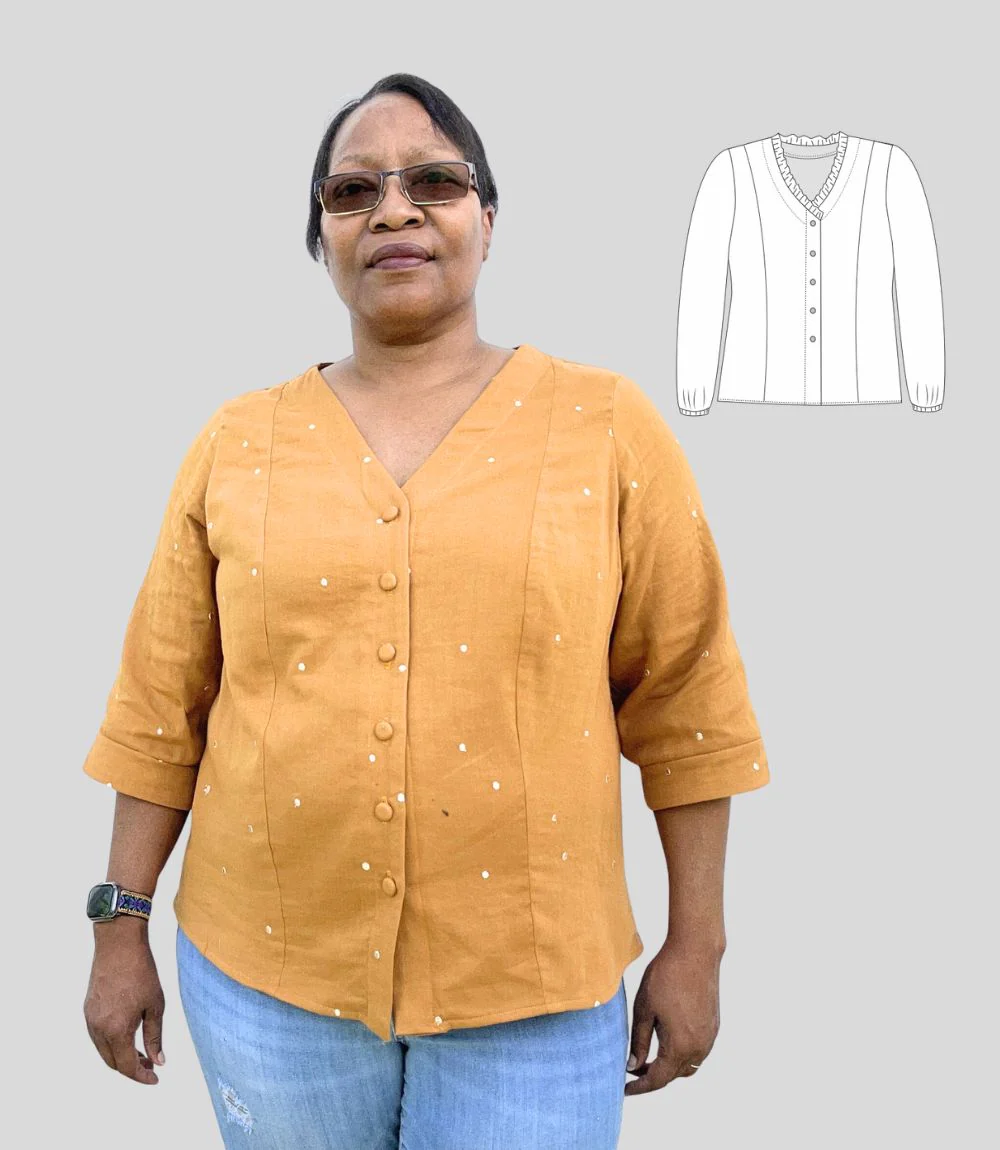 Emma woven blouse with princess seams (PDF) - Image 13