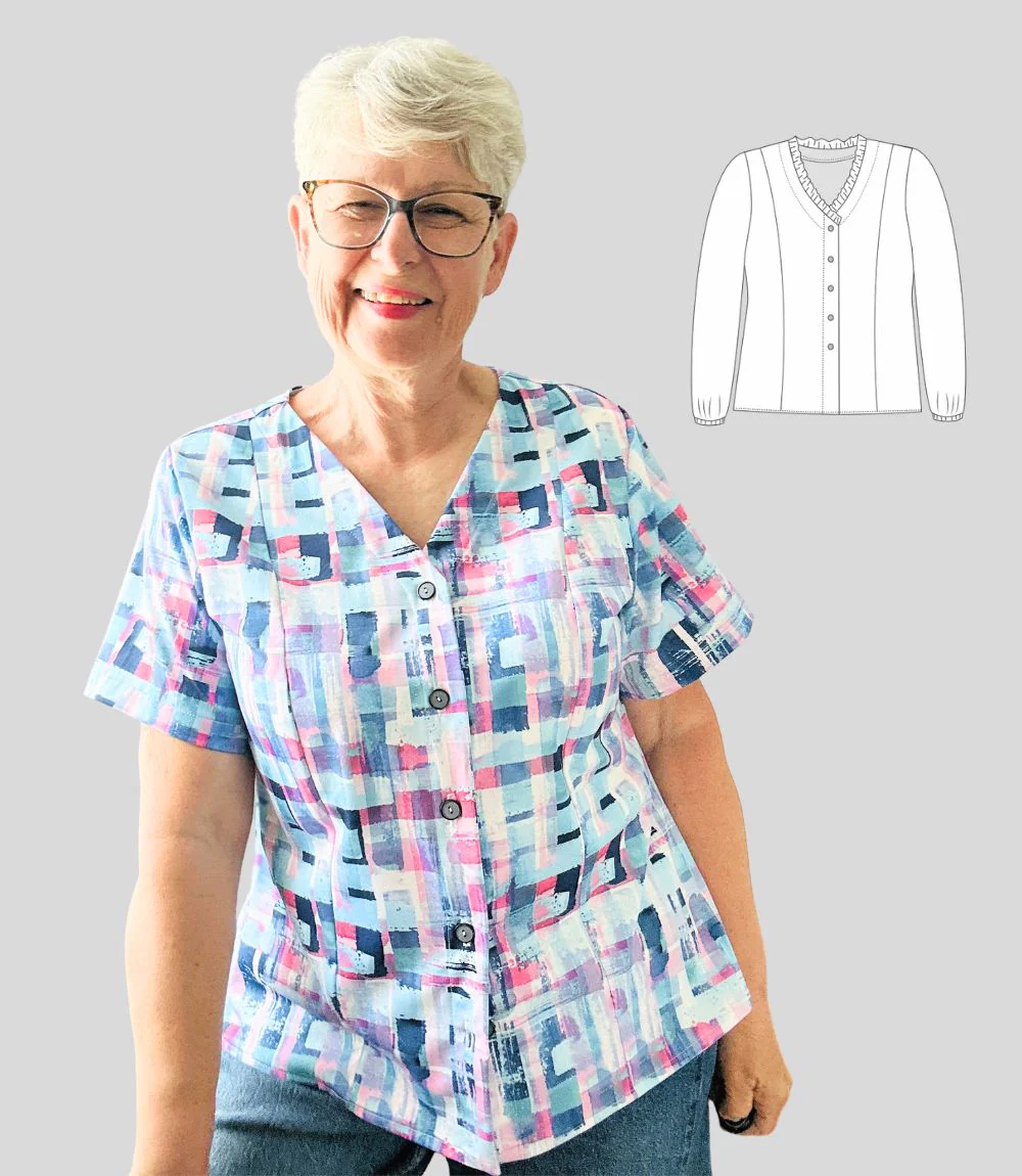 Emma woven blouse with princess seams (PDF) - Image 3