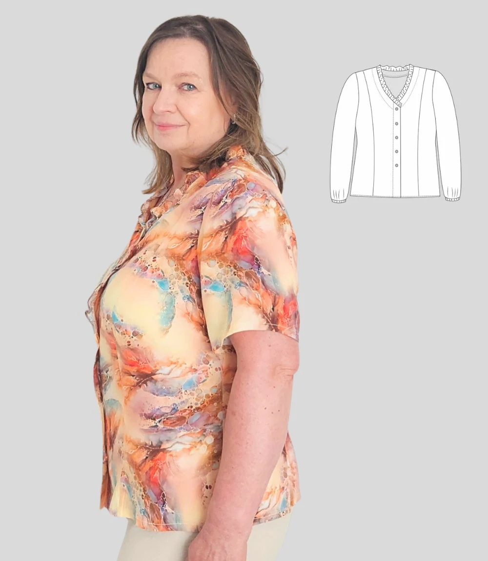 Emma woven blouse with princess seams (PDF) - Image 7