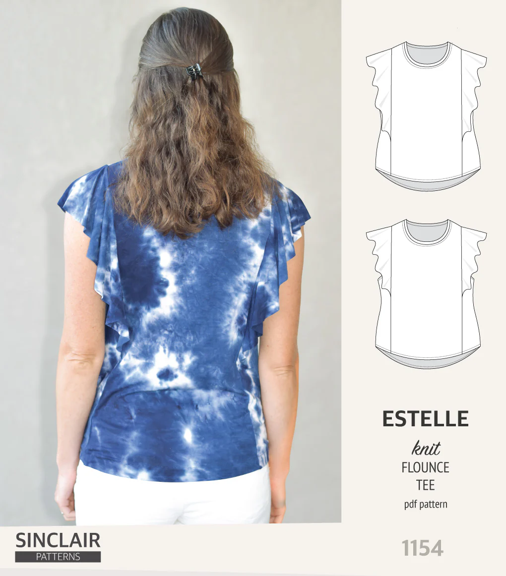 Estelle over shoulder flounce knit tee (PDF) - Image 10