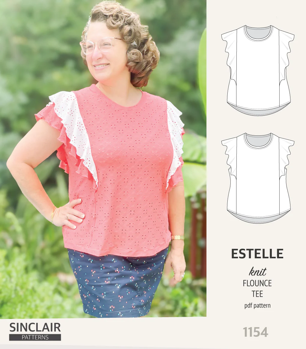 Estelle over shoulder flounce knit tee (PDF) - Image 47