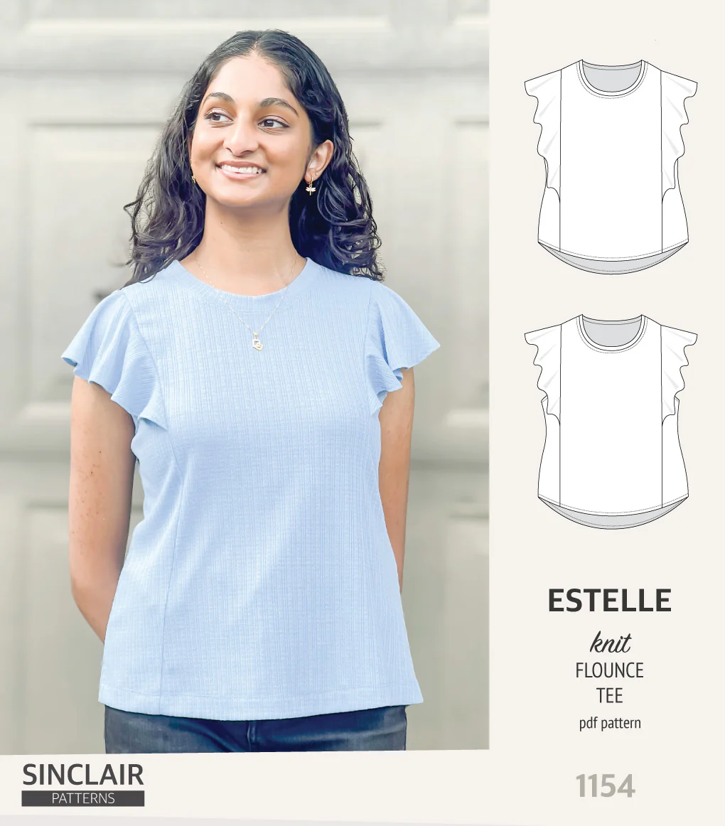 Estelle over shoulder flounce knit tee (PDF) - Image 6