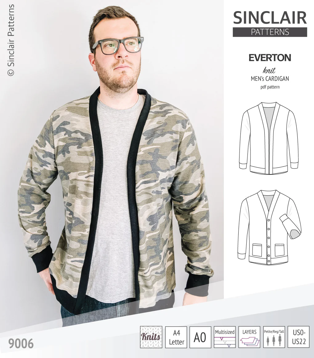 Everton classic knit cardigan for men (PDF) - Image 20