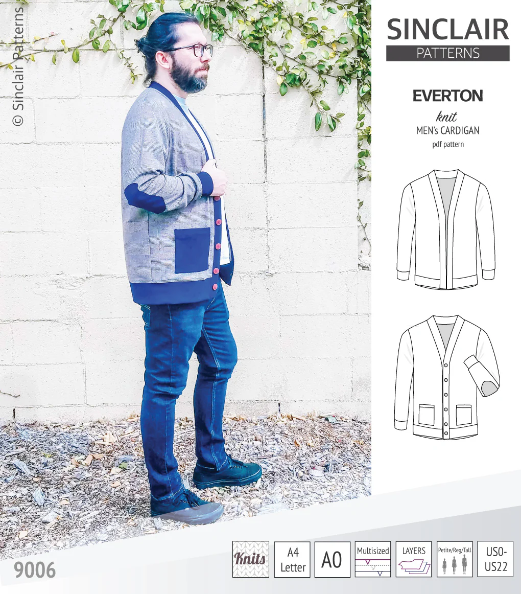 Everton classic knit cardigan for men (PDF) - Image 4