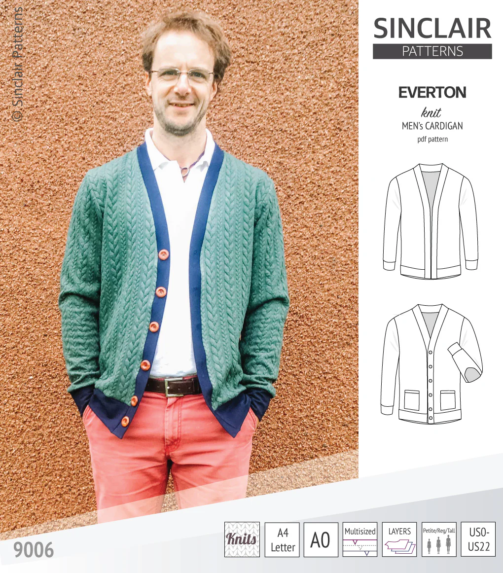 Everton classic knit cardigan for men (PDF) - Image 5