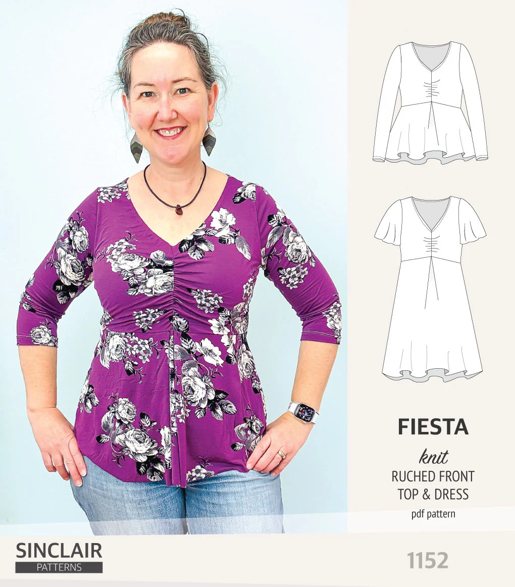 Fiesta ruched bust knit top and dress (PDF) - Image 25