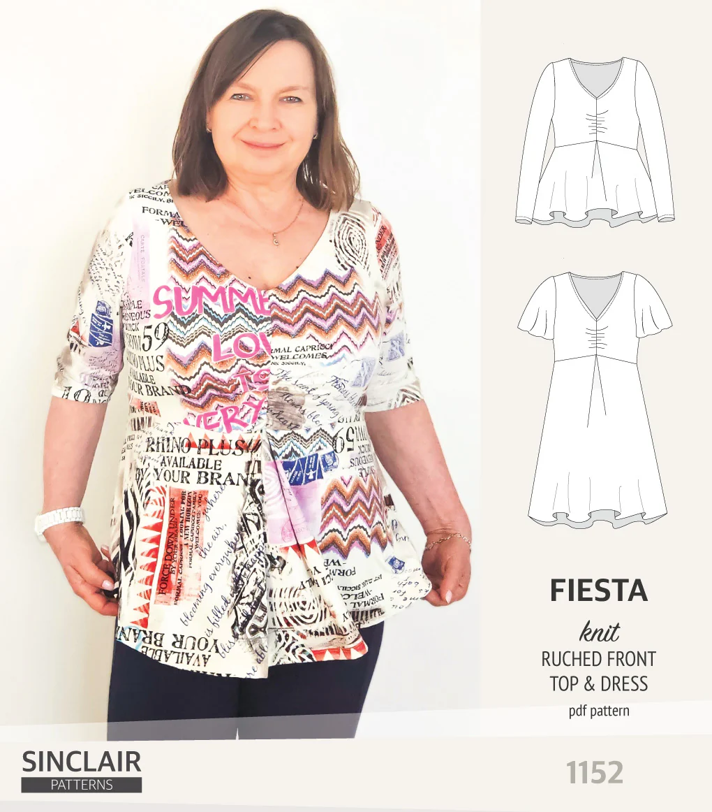 Fiesta ruched bust knit top and dress (PDF) - Image 34