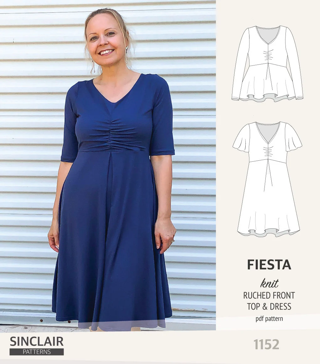 Fiesta ruched bust knit top and dress (PDF) - Image 6