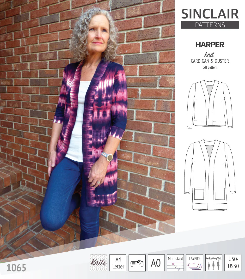 Harper classic knit cardigan and duster (PDF sewing pattern ) - Image 9