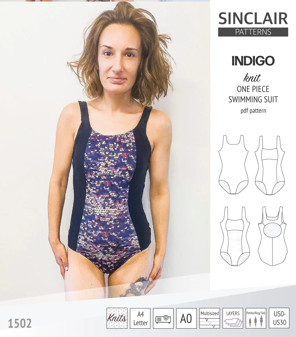 Indigo one piece swimming suit (PDF) - Image 10