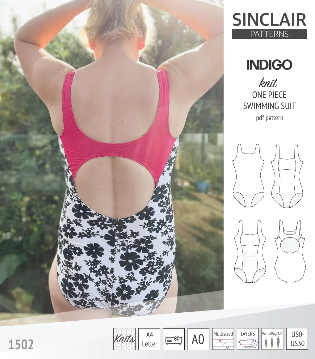 Indigo one piece swimming suit (PDF) - Image 25