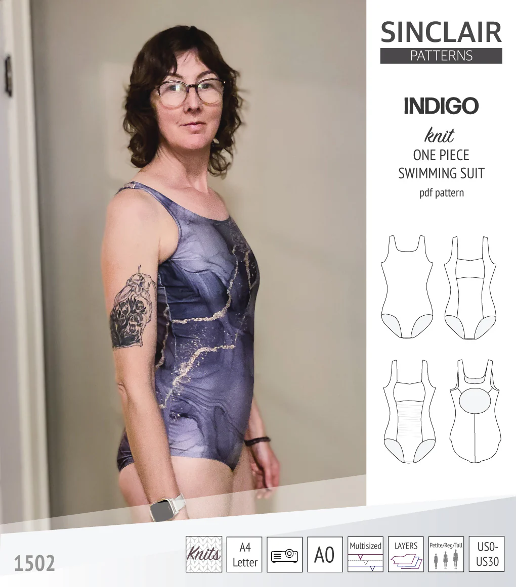 Indigo one piece swimming suit (PDF) - Image 34