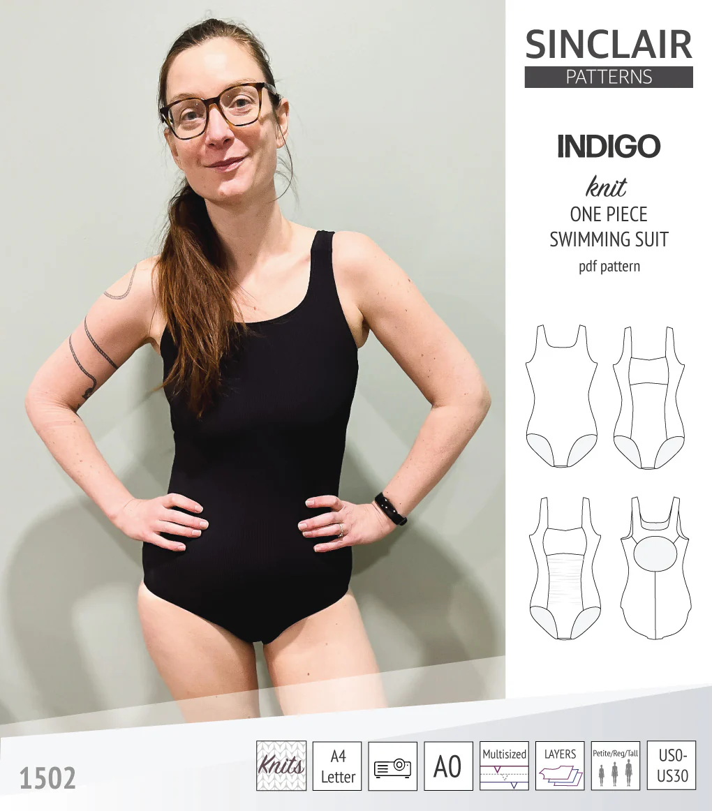Indigo one piece swimming suit (PDF) - Image 52