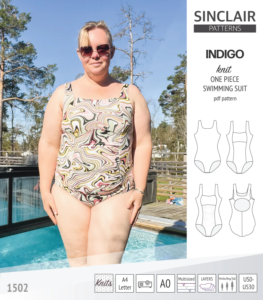Indigo one piece swimming suit (PDF) - Image 57