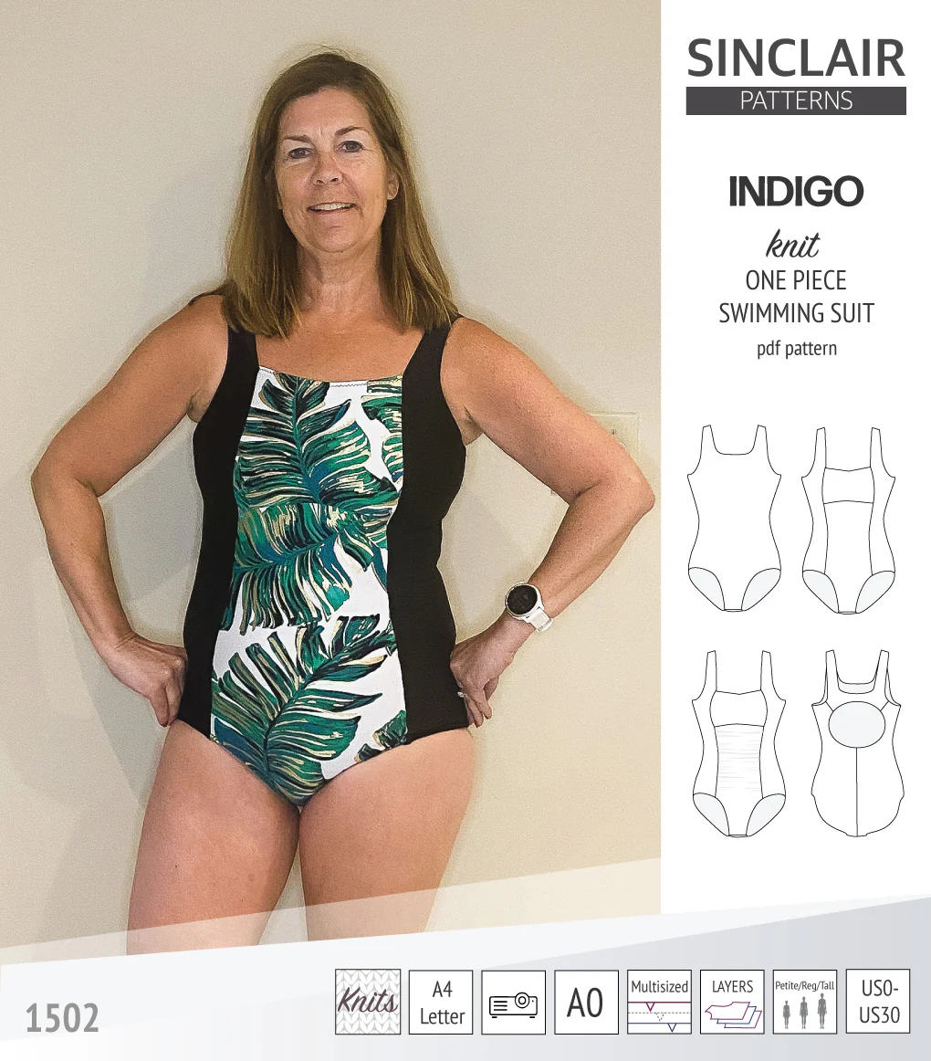 Indigo one piece swimming suit (PDF) - Image 9