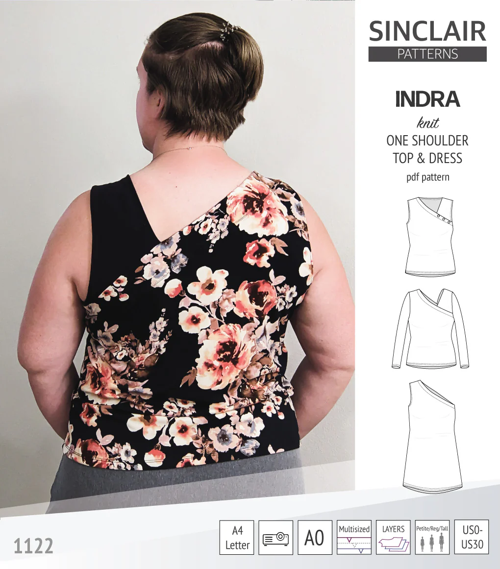 Indra one shoulder knit top (PDF) - Image 30