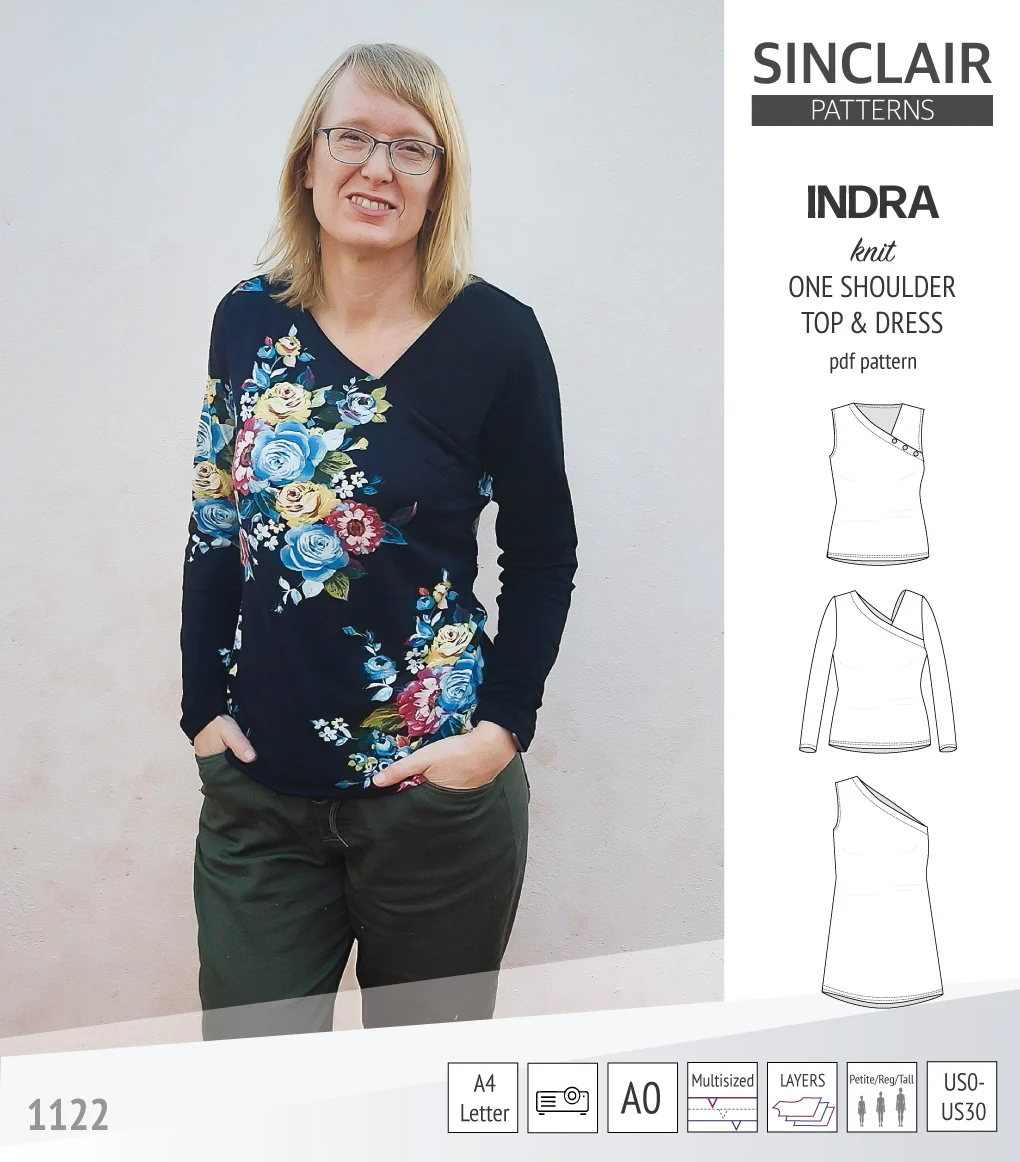 Indra one shoulder knit top (PDF) - Image 38