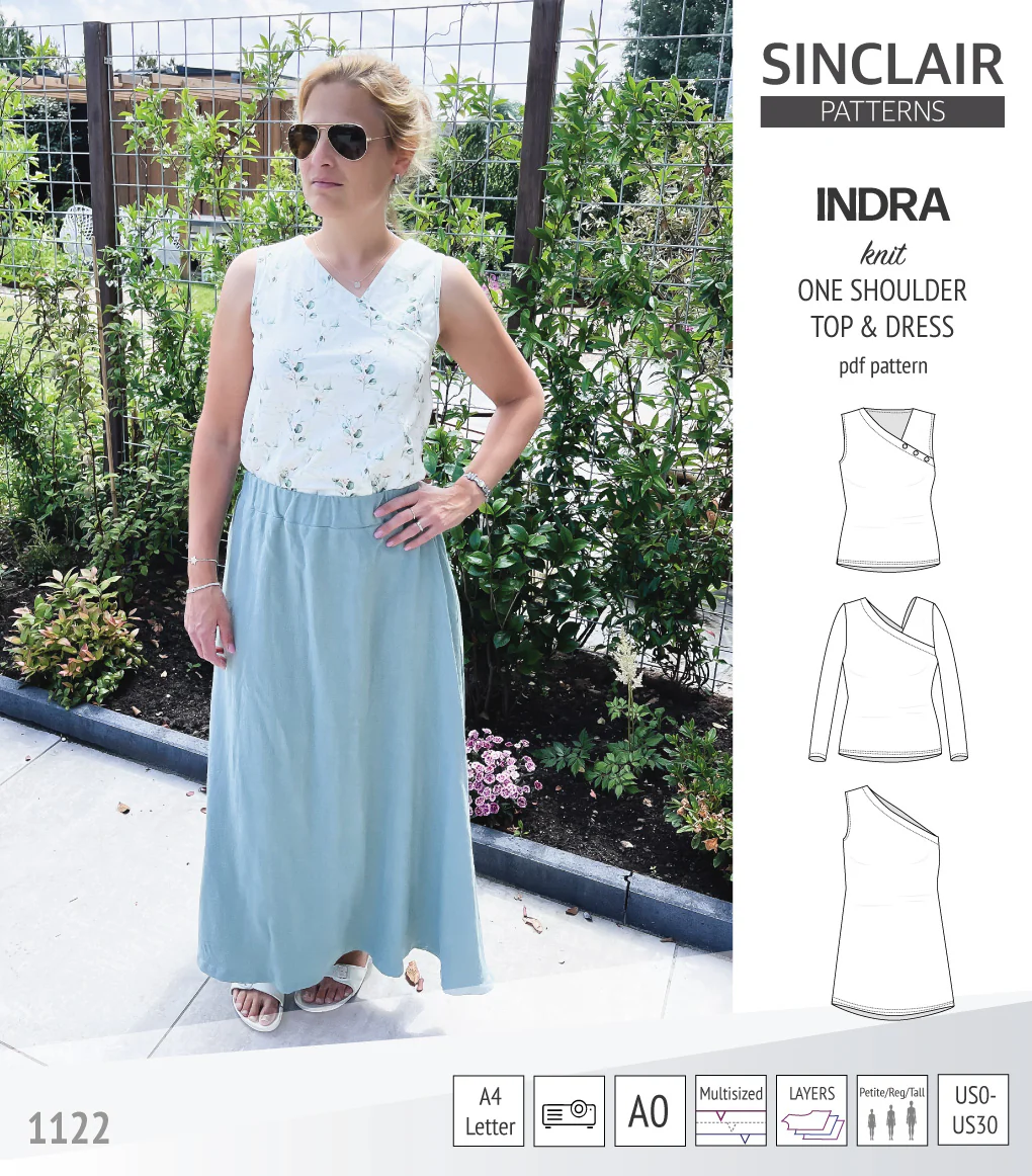 Indra one shoulder knit top (PDF) - Image 60