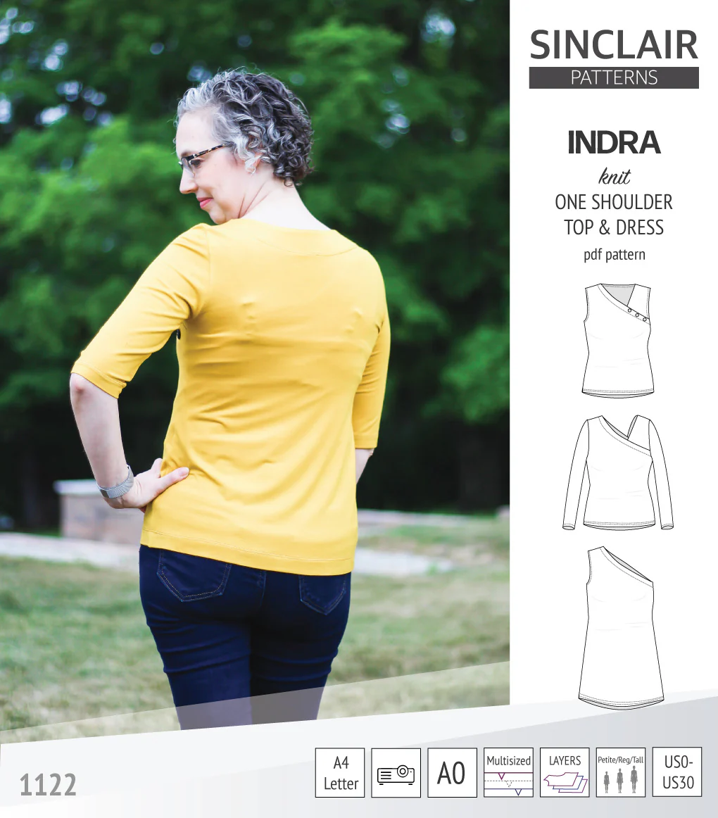 Indra one shoulder knit top (PDF) - Image 9